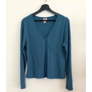 👩‍💻 Mossimo Teal Wrap Blouse